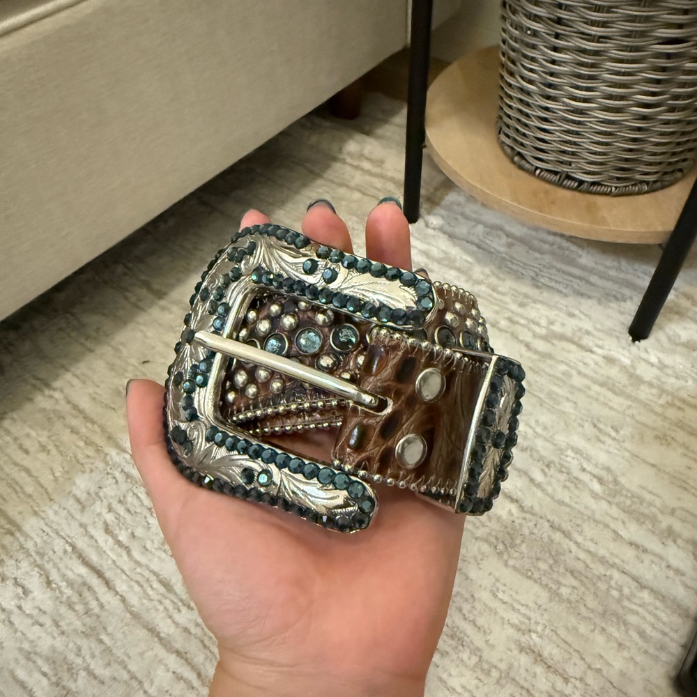 Vintage BB Simon Big Buckle Western Belt